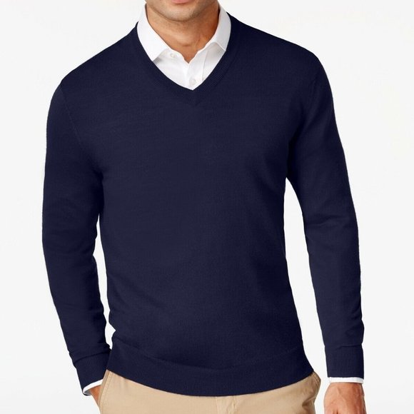 Club Room Other - Club Room Merino Wool Blend V-Neck Men’s Sweater